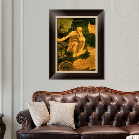 INVIN ART Framed Canvas Art Giclee Print Series#038 by Leonardo da Vinci Wall Art Living Room Home Office Decorations