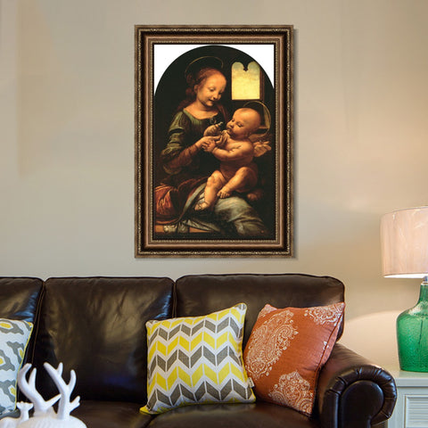 INVIN ART Framed Canvas Art Giclee Print Series#039 by Leonardo da Vinci Wall Art Living Room Home Office Decorations