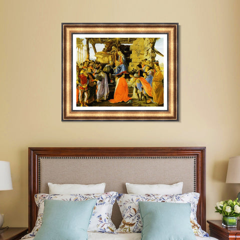 INVIN ART Framed Canvas Art Giclee Print Series#041 by Leonardo da Vinci Wall Art Living Room Home Office Decorations