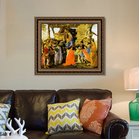 INVIN ART Framed Canvas Art Giclee Print Series#041 by Leonardo da Vinci Wall Art Living Room Home Office Decorations