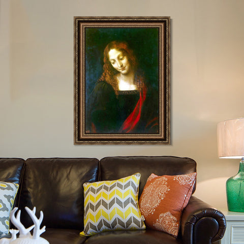 INVIN ART Framed Canvas Art Giclee Print Series#045 by Leonardo da Vinci Wall Art Living Room Home Office Decorations