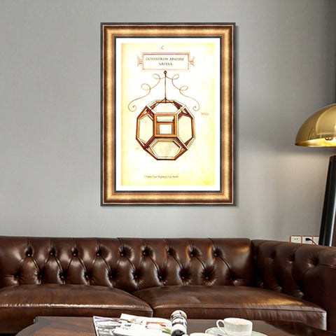INVIN ART Framed Canvas Art Giclee Print Series#046 by Leonardo da Vinci Wall Art Living Room Home Office Decorations