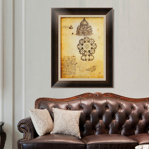 INVIN ART Framed Canvas Art Giclee Print Series#050 by Leonardo da Vinci Wall Art Living Room Home Office Decorations