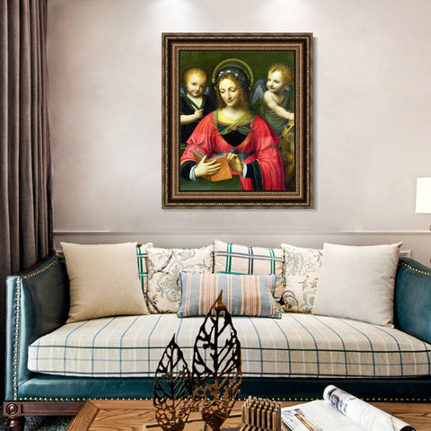 INVIN ART Framed Canvas Art Giclee Print Series#055 by Leonardo da Vinci Wall Art Living Room Home Office Decorations