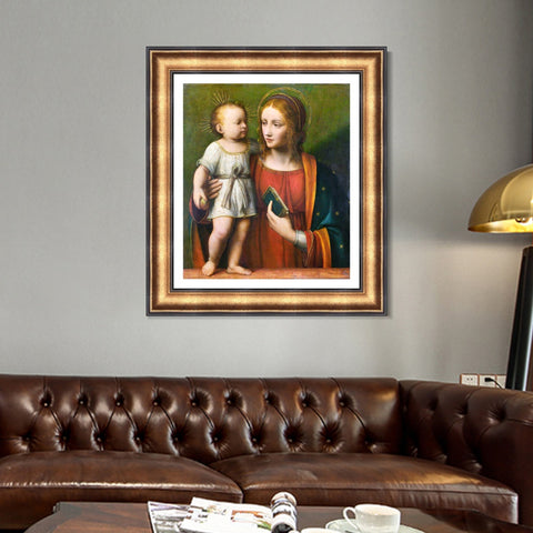 INVIN ART Framed Canvas Art Giclee Print Series#056 by Leonardo da Vinci Wall Art Living Room Home Office Decorations