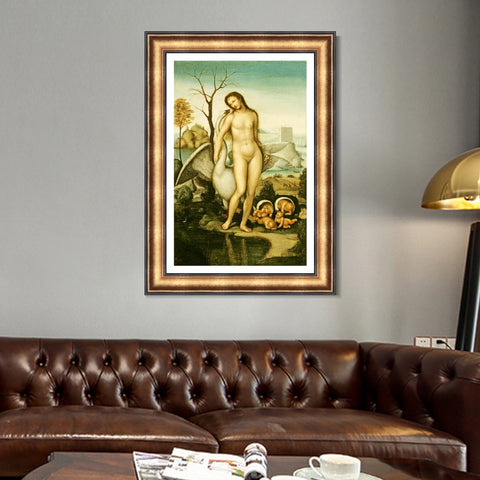 INVIN ART Framed Canvas Art Giclee Print Series#059 by Leonardo da Vinci Wall Art Living Room Home Office Decorations