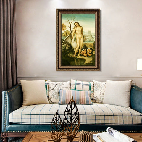 INVIN ART Framed Canvas Art Giclee Print Series#059 by Leonardo da Vinci Wall Art Living Room Home Office Decorations