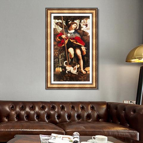INVIN ART Framed Canvas Art Giclee Print Series#060 by Leonardo da Vinci Wall Art Living Room Home Office Decorations