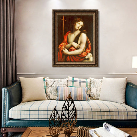 INVIN ART Framed Canvas Art Giclee Print Series#061 by Leonardo da Vinci Wall Art Living Room Home Office Decorations