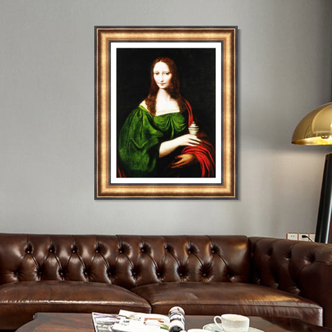 INVIN ART Framed Canvas Art Giclee Print Series#066 by Leonardo da Vinci Wall Art Living Room Home Office Decorations