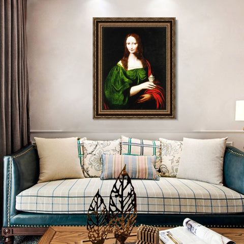 INVIN ART Framed Canvas Art Giclee Print Series#066 by Leonardo da Vinci Wall Art Living Room Home Office Decorations