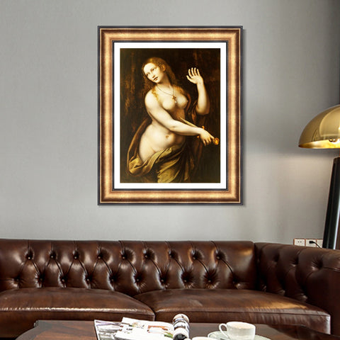 INVIN ART Framed Canvas Art Giclee Print Series#069 by Leonardo da Vinci Wall Art Living Room Home Office Decorations
