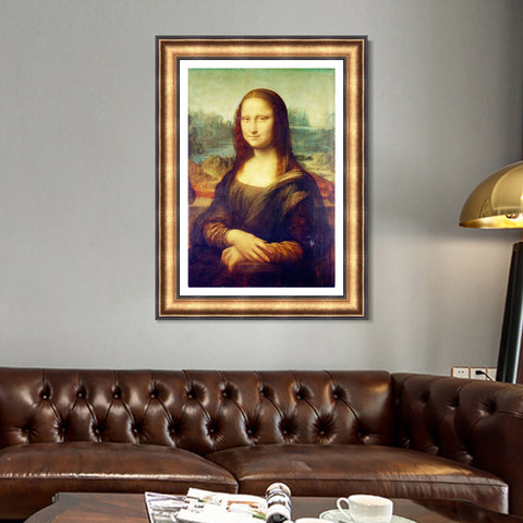 INVIN ART Framed Canvas Art Giclee Print Series#070 by Leonardo da Vinci Wall Art Living Room Home Office Decorations