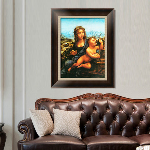 INVIN ART Framed Canvas Art Giclee Print Series#073 by Leonardo da Vinci Wall Art Living Room Home Office Decorations