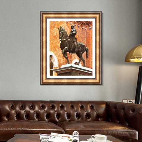 INVIN ART Framed Canvas Art Giclee Print Series#076 by Leonardo da Vinci Wall Art Living Room Home Office Decorations