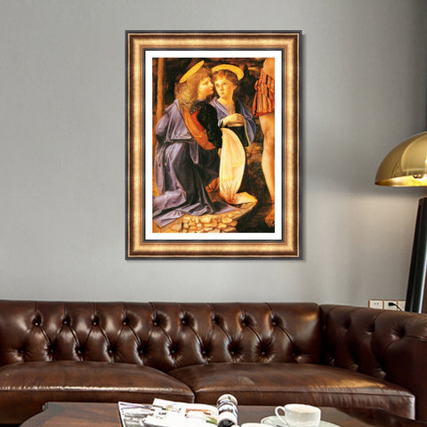 INVIN ART Framed Canvas Art Giclee Print Series#079 by Leonardo da Vinci Wall Art Living Room Home Office Decorations