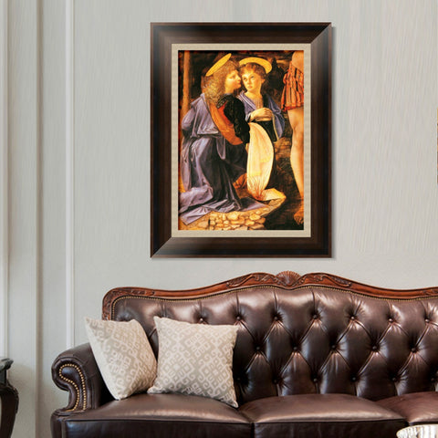 INVIN ART Framed Canvas Art Giclee Print Series#079 by Leonardo da Vinci Wall Art Living Room Home Office Decorations