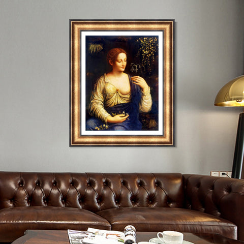 INVIN ART Framed Canvas Art Giclee Print Series#080 by Leonardo da Vinci Wall Art Living Room Home Office Decorations