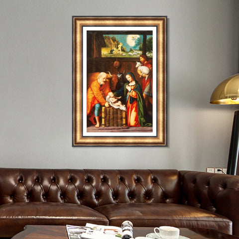 INVIN ART Framed Canvas Art Giclee Print Series#082 by Leonardo da Vinci Wall Art Living Room Home Office Decorations