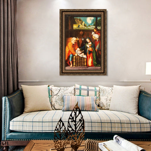 INVIN ART Framed Canvas Art Giclee Print Series#082 by Leonardo da Vinci Wall Art Living Room Home Office Decorations