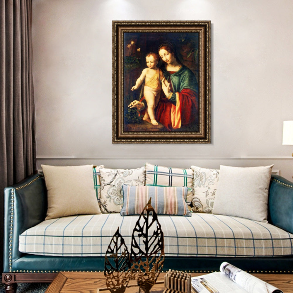 INVIN ART Framed Canvas Art Giclee Print Series#083 by Leonardo da Vinci Wall Art Living Room Home Office Decorations