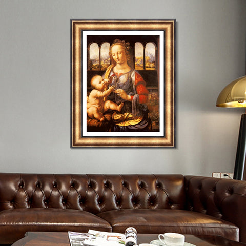INVIN ART Framed Canvas Art Giclee Print Series#084 by Leonardo da Vinci Wall Art Living Room Home Office Decorations