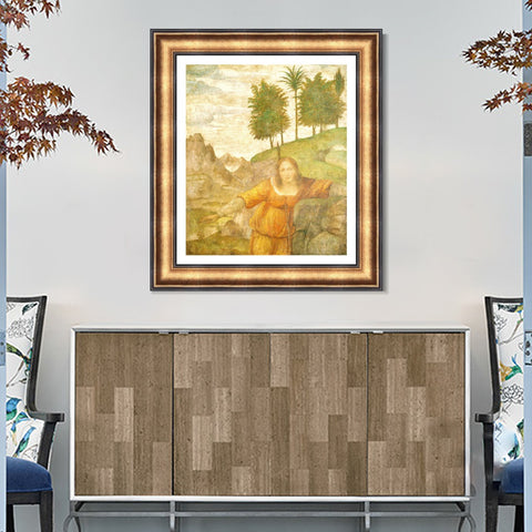 INVIN ART Framed Canvas Art Giclee Print Series#089 by Leonardo da Vinci Wall Art Living Room Home Office Decorations