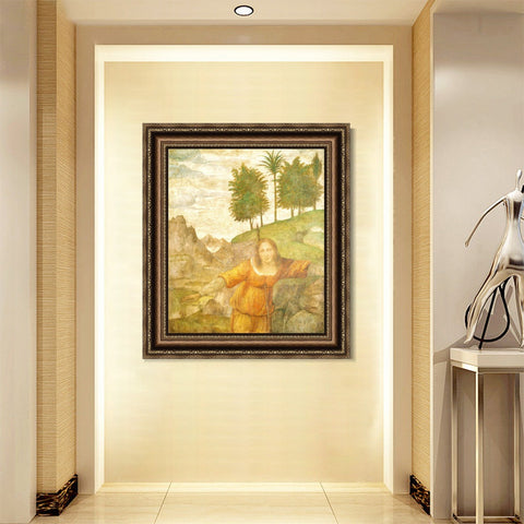 INVIN ART Framed Canvas Art Giclee Print Series#089 by Leonardo da Vinci Wall Art Living Room Home Office Decorations
