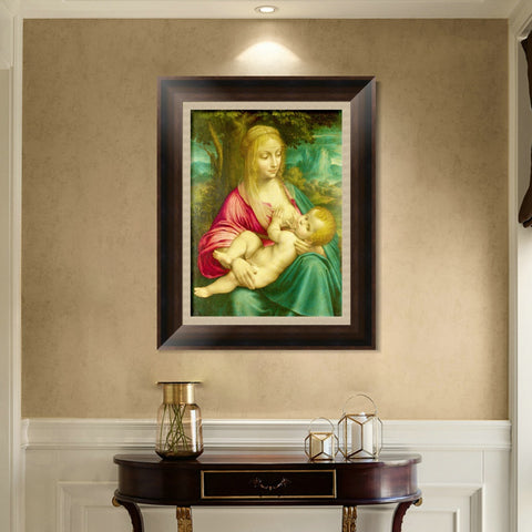 INVIN ART Framed Canvas Art Giclee Print Series#099 by Leonardo da Vinci Wall Art Living Room Home Office Decorations