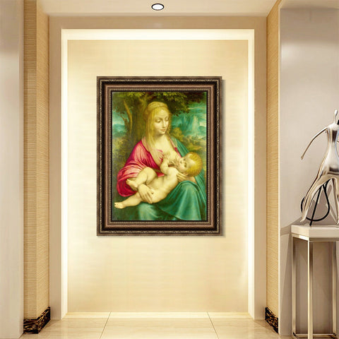 INVIN ART Framed Canvas Art Giclee Print Series#099 by Leonardo da Vinci Wall Art Living Room Home Office Decorations