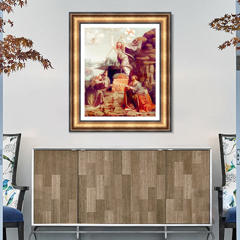 INVIN ART Framed Canvas Art Giclee Print Series#100 by Leonardo da Vinci Wall Art Living Room Home Office Decorations
