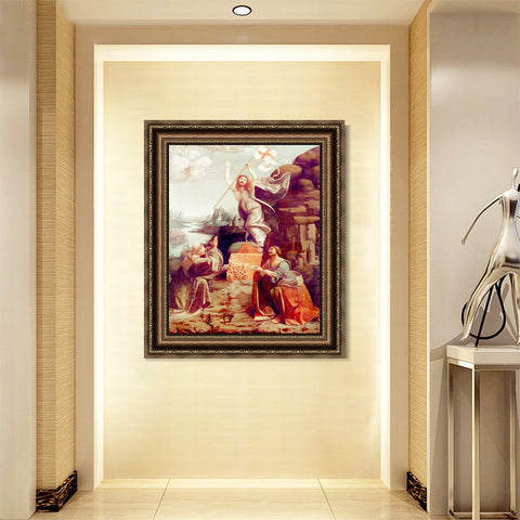 INVIN ART Framed Canvas Art Giclee Print Series#100 by Leonardo da Vinci Wall Art Living Room Home Office Decorations