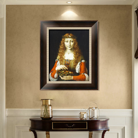 INVIN ART Framed Canvas Art Giclee Print Series#102 by Leonardo da Vinci Wall Art Living Room Home Office Decorations