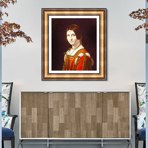 INVIN ART Framed Canvas Art Giclee Print Series#103 by Leonardo da Vinci Wall Art Living Room Home Office Decorations