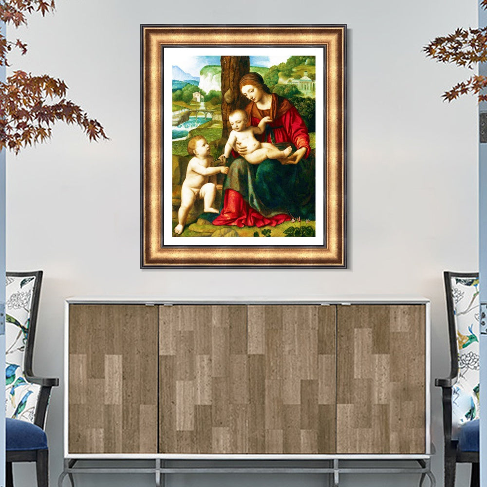 INVIN ART Framed Canvas Art Giclee Print Series#105 by Leonardo da Vinci Wall Art Living Room Home Office Decorations