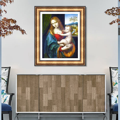 INVIN ART Framed Canvas Art Giclee Print Series#106 by Leonardo da Vinci Wall Art Living Room Home Office Decorations