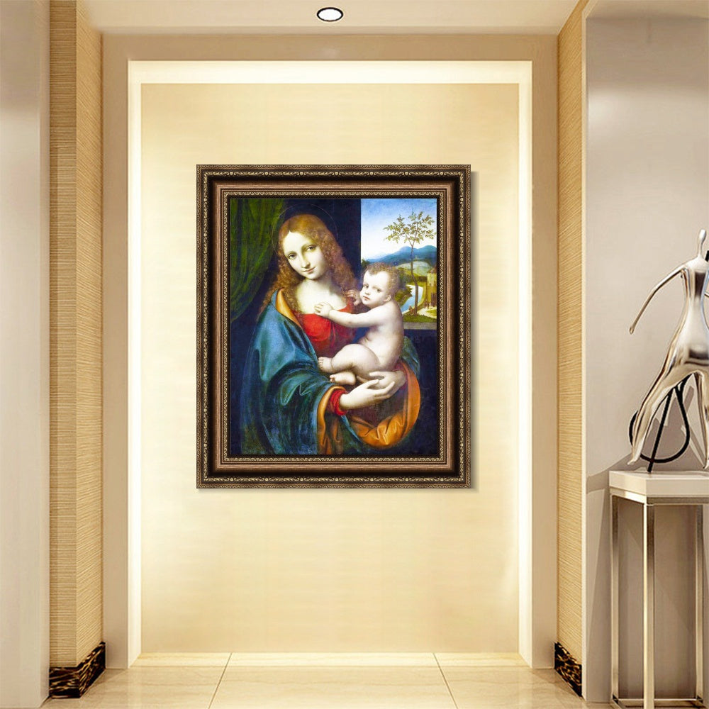 INVIN ART Framed Canvas Art Giclee Print Series#106 by Leonardo da Vinci Wall Art Living Room Home Office Decorations