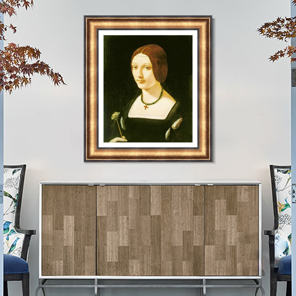 INVIN ART Framed Canvas Art Giclee Print Series#107 by Leonardo da Vinci Wall Art Living Room Home Office Decorations