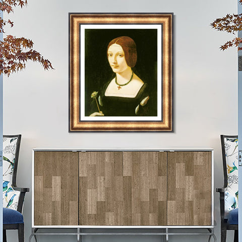 INVIN ART Framed Canvas Art Giclee Print Series#107 by Leonardo da Vinci Wall Art Living Room Home Office Decorations