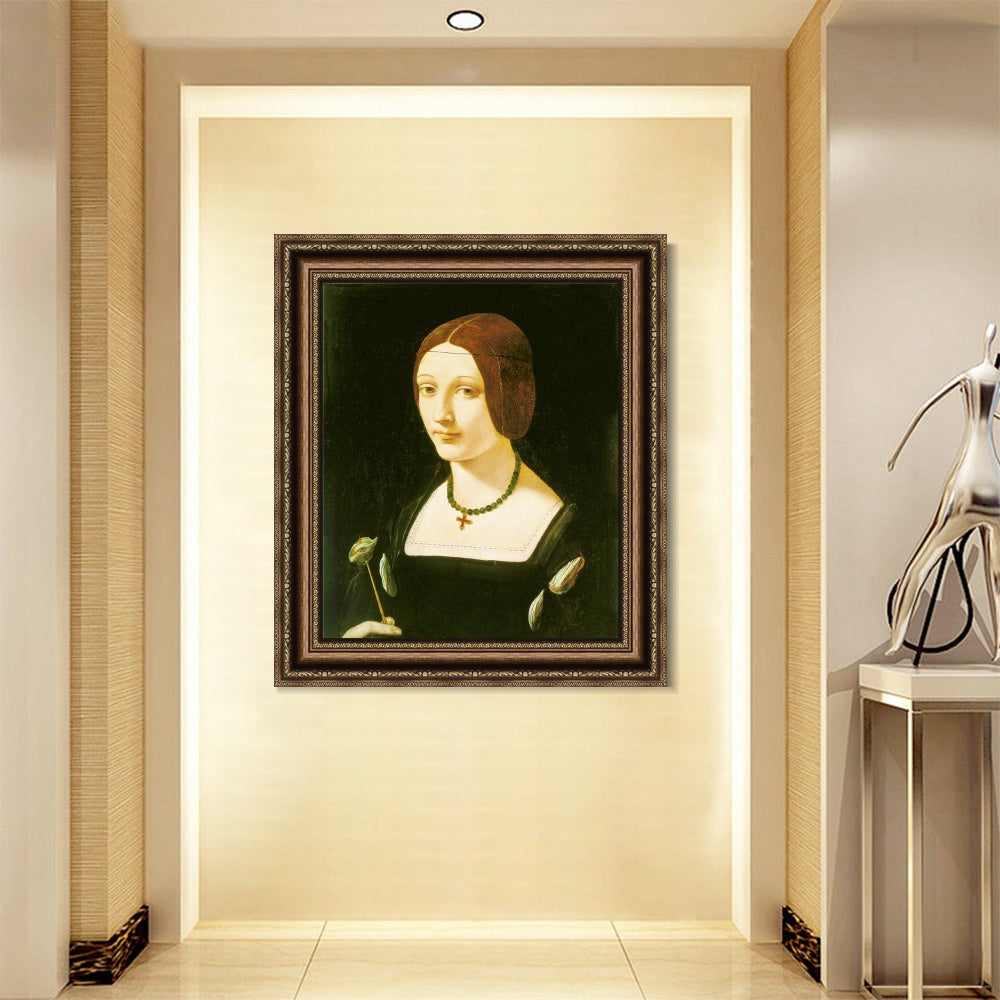 INVIN ART Framed Canvas Art Giclee Print Series#107 by Leonardo da Vinci Wall Art Living Room Home Office Decorations
