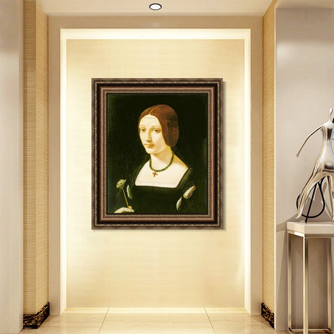 INVIN ART Framed Canvas Art Giclee Print Series#107 by Leonardo da Vinci Wall Art Living Room Home Office Decorations