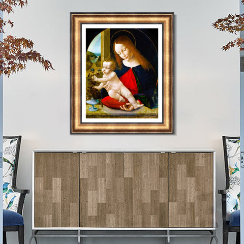 INVIN ART Framed Canvas Art Giclee Print Series#115 by Leonardo da Vinci Wall Art Living Room Home Office Decorations