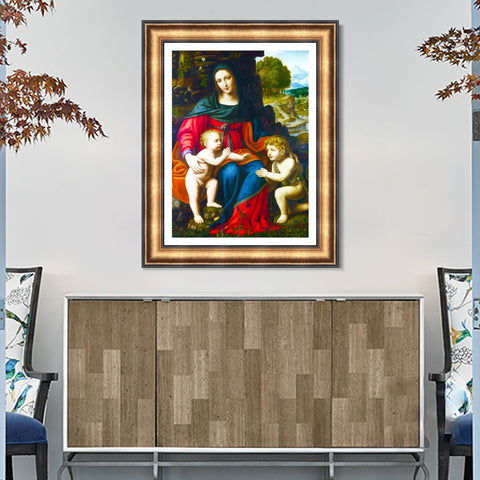 INVIN ART Framed Canvas Art Giclee Print Series#119 by Leonardo da Vinci Wall Art Living Room Home Office Decorations