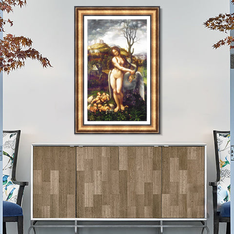 INVIN ART Framed Canvas Art Giclee Print Series#121 by Leonardo da Vinci Wall Art Living Room Home Office Decorations