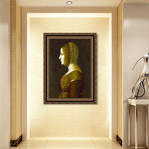 INVIN ART Framed Canvas Art Giclee Print Series#122 by Leonardo da Vinci Wall Art Living Room Home Office Decorations
