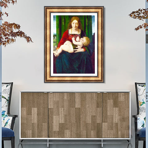 INVIN ART Framed Canvas Art Giclee Print Series#123 by Leonardo da Vinci Wall Art Living Room Home Office Decorations
