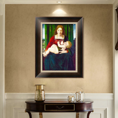INVIN ART Framed Canvas Art Giclee Print Series#123 by Leonardo da Vinci Wall Art Living Room Home Office Decorations