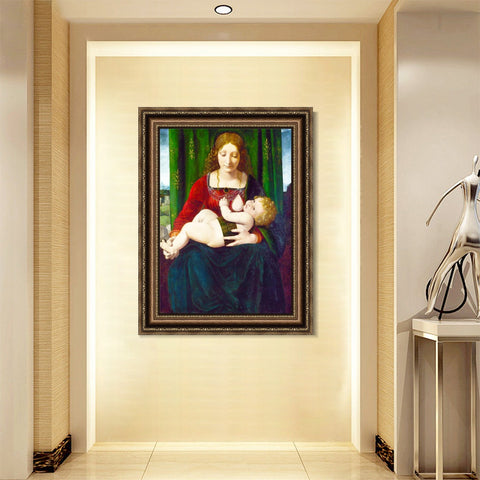INVIN ART Framed Canvas Art Giclee Print Series#123 by Leonardo da Vinci Wall Art Living Room Home Office Decorations