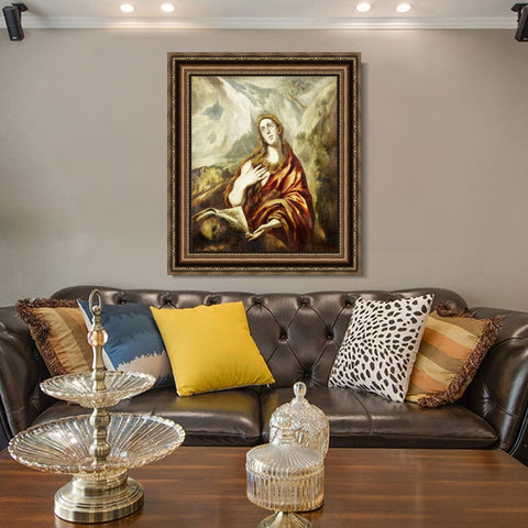 INVIN ART Framed Canvas Art Giclee Print Series#013 by El Greco Wall Art Living Room Home Office Decorations