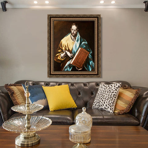INVIN ART Framed Canvas Art Giclee Print Series#029 by El Greco Wall Art Living Room Home Office Decorations